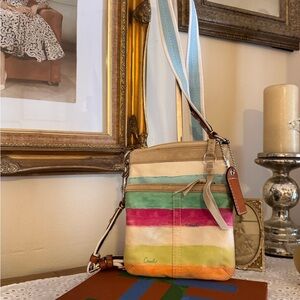 Coach Colorful Stripe Crossbody Bag